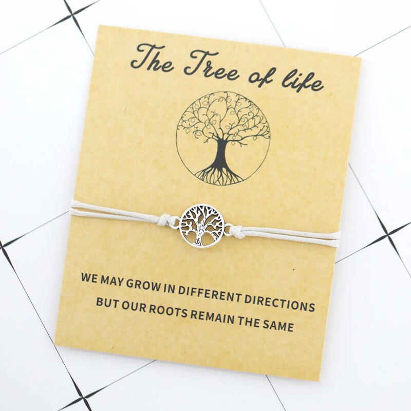 Lucky Tree of Life Bracelet for Women Men Red String Friendship Wish Bracelet Family Bracelet Summer Pretty Accessories: Grey