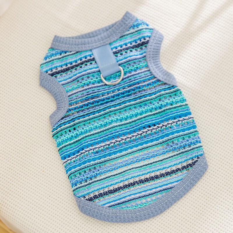 Koelvest voor honden Zomer hondenkleding Ademend mesh Kat T-shirt Chihuahua Bichon Kleding Hond Meisje Kostuum Dun puppyshirt: XS / Black
