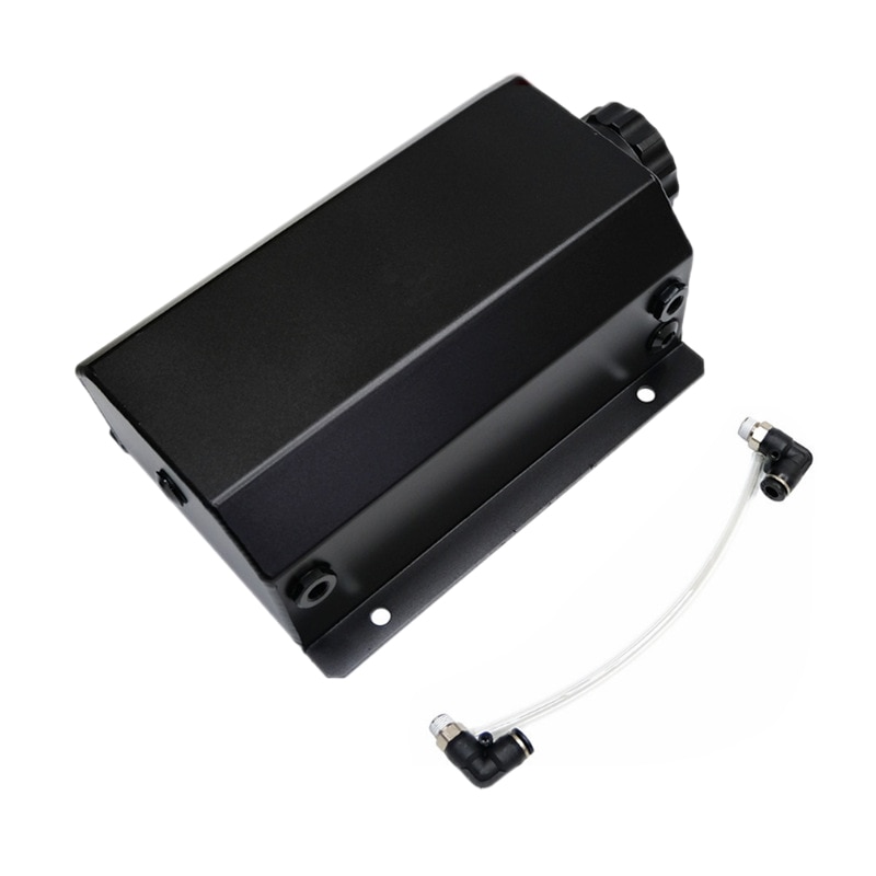2l aluminiumslegering motor brændstoftank olie åndbar pot udstødningsfilter tank universal biltilbehør sort