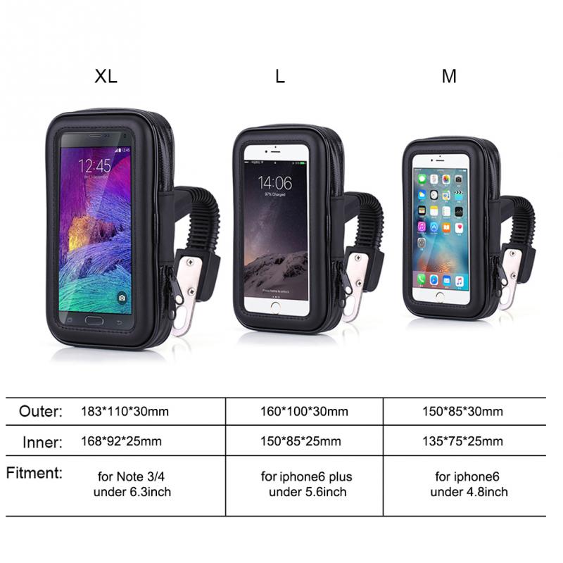 Waterproof Motorcycle Bicycle Bike Phone Mount Holder Universal Motorbike Cycling Bag Case