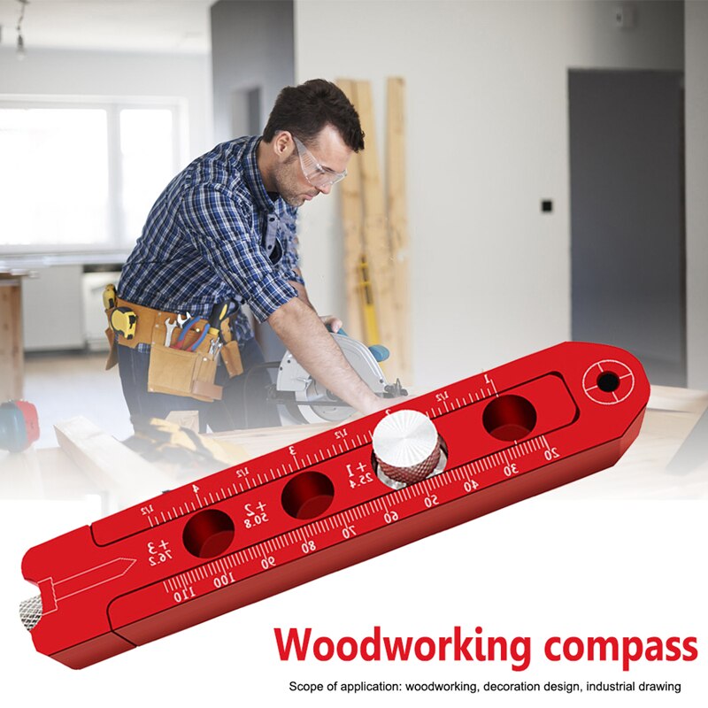 Woodworking Compasses Precision Tiny Circle Maker Alloy Scribe 360 Degree Round Marking Gauge Carpenter Tool Portable Compass