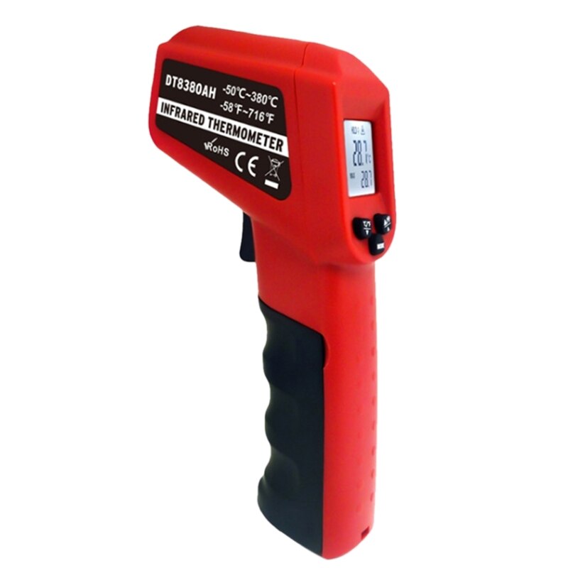 Industrial High Precision Digital Infrared Thermometer LCD Display Colorful Non-Contact Handheld Temperature Meter Portable 896B