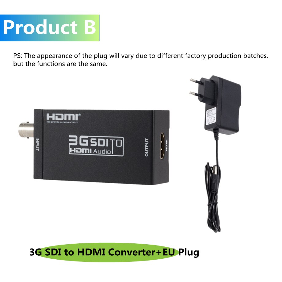 PzzPss 3G hdmi-kompatybilny konwerter SDI SDI Adapter Audio HD-SDI/3G-SDI Adapter BNC 1080P konwerter DAC do monitora HDTV: Grey