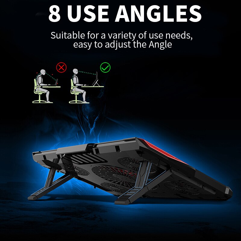 Cooling Pad Laptop Cooler macbook air pro Notebook Rapid 11 "12" 13.3 "14" 15 "15.6" 17 "17.3" inch verstelbare Laptop Stand