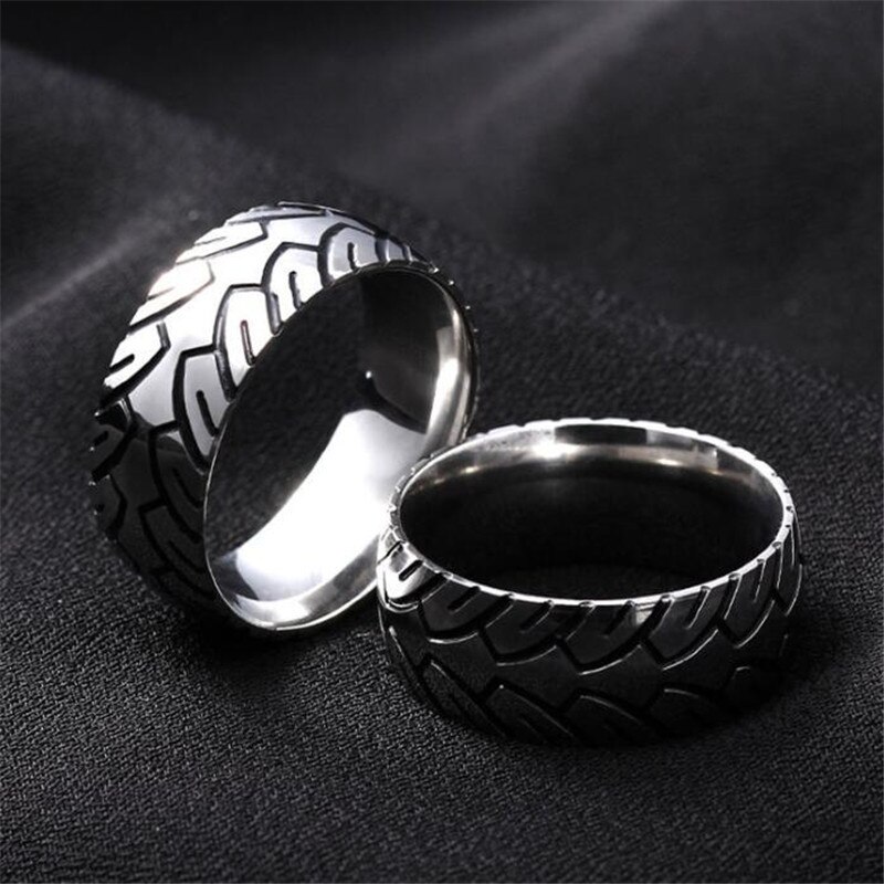 Stainless Steel Geometry Ring for Men Male Silver Color Index Finger Ring Accessories Party Jewelry