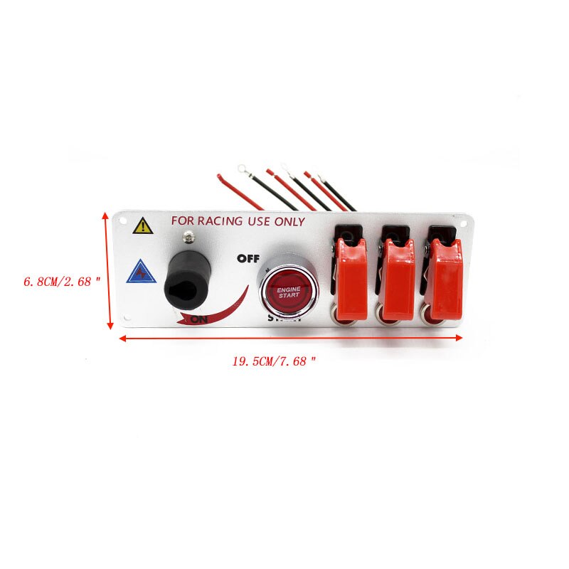 12V Racing Ignition Switch Panel LED Toggle Ignition Switch Panel Engine Start Button Kit