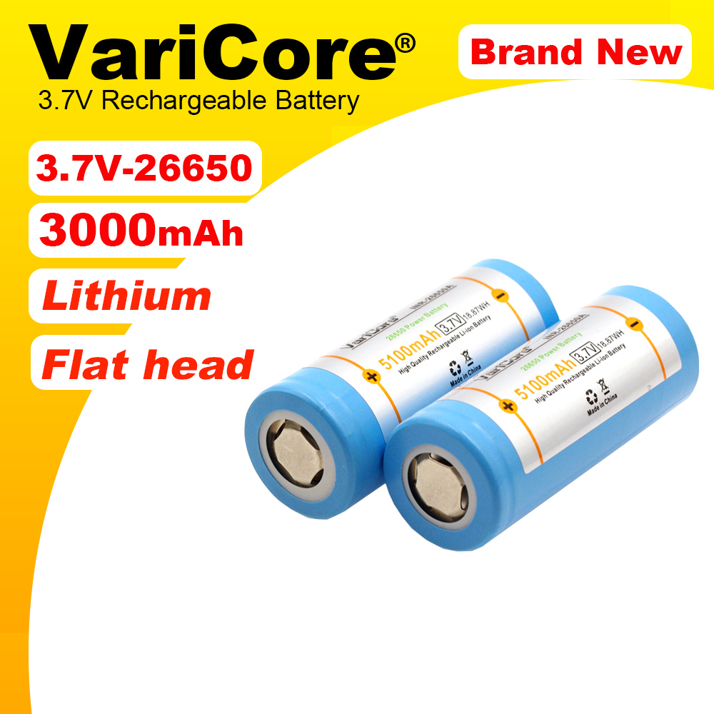 Hot VariCore Original 26650-55A 5100mAh 20A 3.6V 26650 Li-ion 3.7v Akumulator do latarki