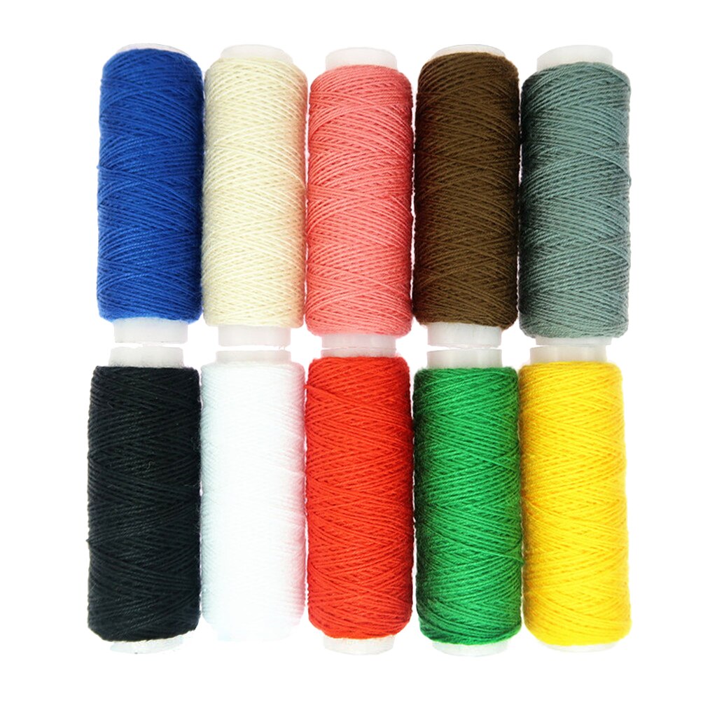 10 Spools Heavy Duty Jeans Line Sewing Thread Cord for Shoes Bag Hard Crafts