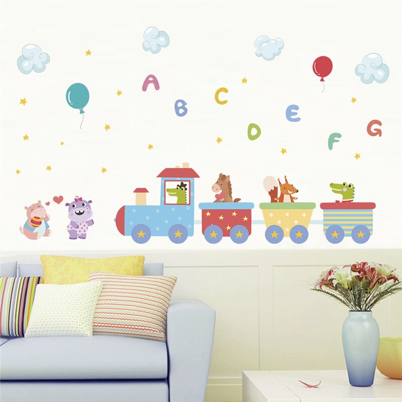 Cartoon Car Road Track Wall Stickers for Kids room Living room Bedroom Background Wall Decor Art Mural: 894