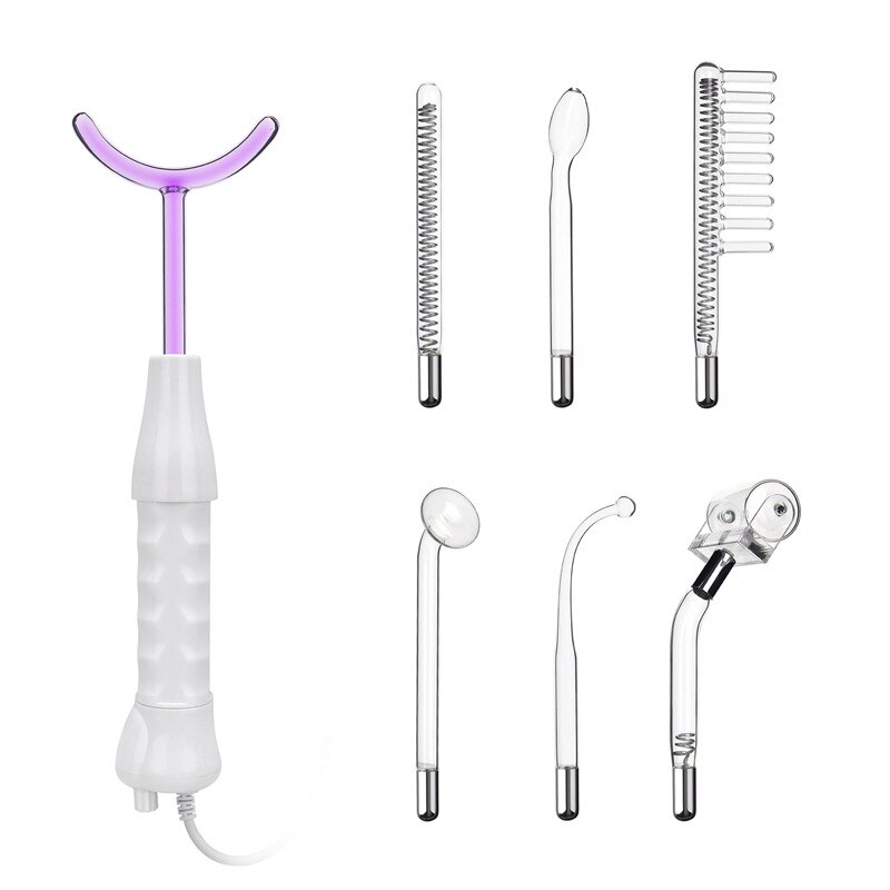 7In 1 High Frequency Electrode Glass Tube Purple Light Acne Wand Skin Care Spot Acne Remover Face Body Beauty Machine