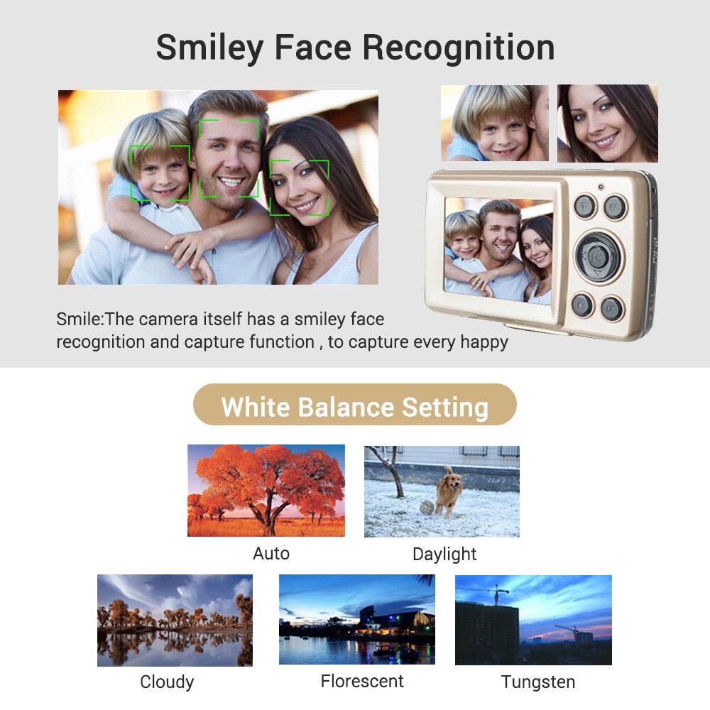 Digital Video Camera 1080P Home Digital Camera Camcorder 16MP Digital SLR Camera 4X Digital Zoom with 1.77 Inch LCD Screen