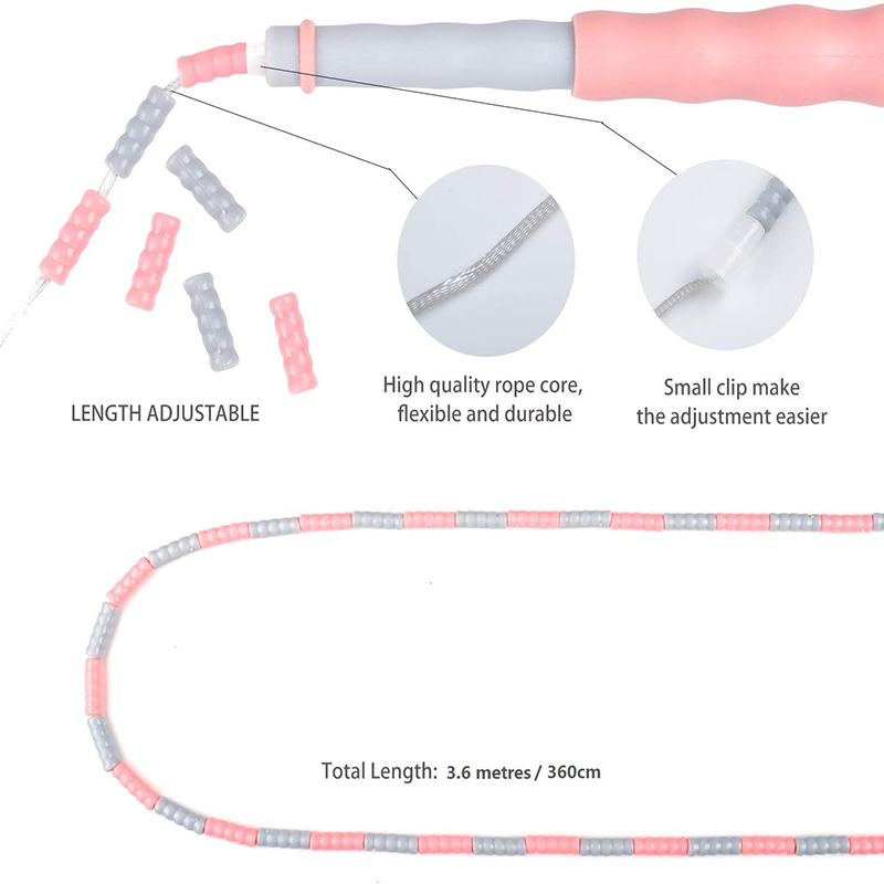 Corda di bambù per bambini esercizio di salto esercizio di esercizio corda di bambù antiscivolo regolabile portatile con manico corda di Yoga dura