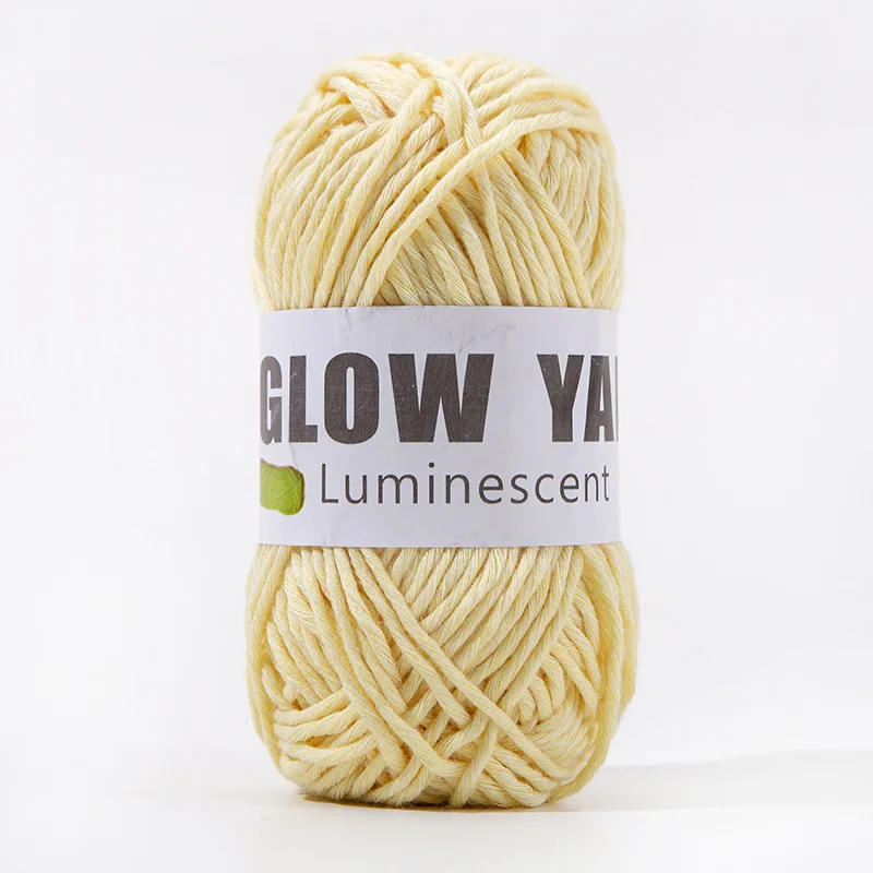 Luminous Thread Fluorescent Thread Emitting Light Hand Woven Crochet Hooks DIY Doll Accessories Handicrafts Spot: Navy Blue