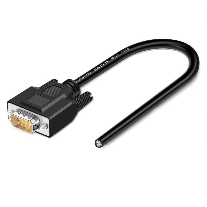 DB9 DB15 DB25 Connector Cable 24AWG 9/15/25 Pin Soldering-free Signal Line Male Female RS232 Serial Port Plug Shielded Data Wire