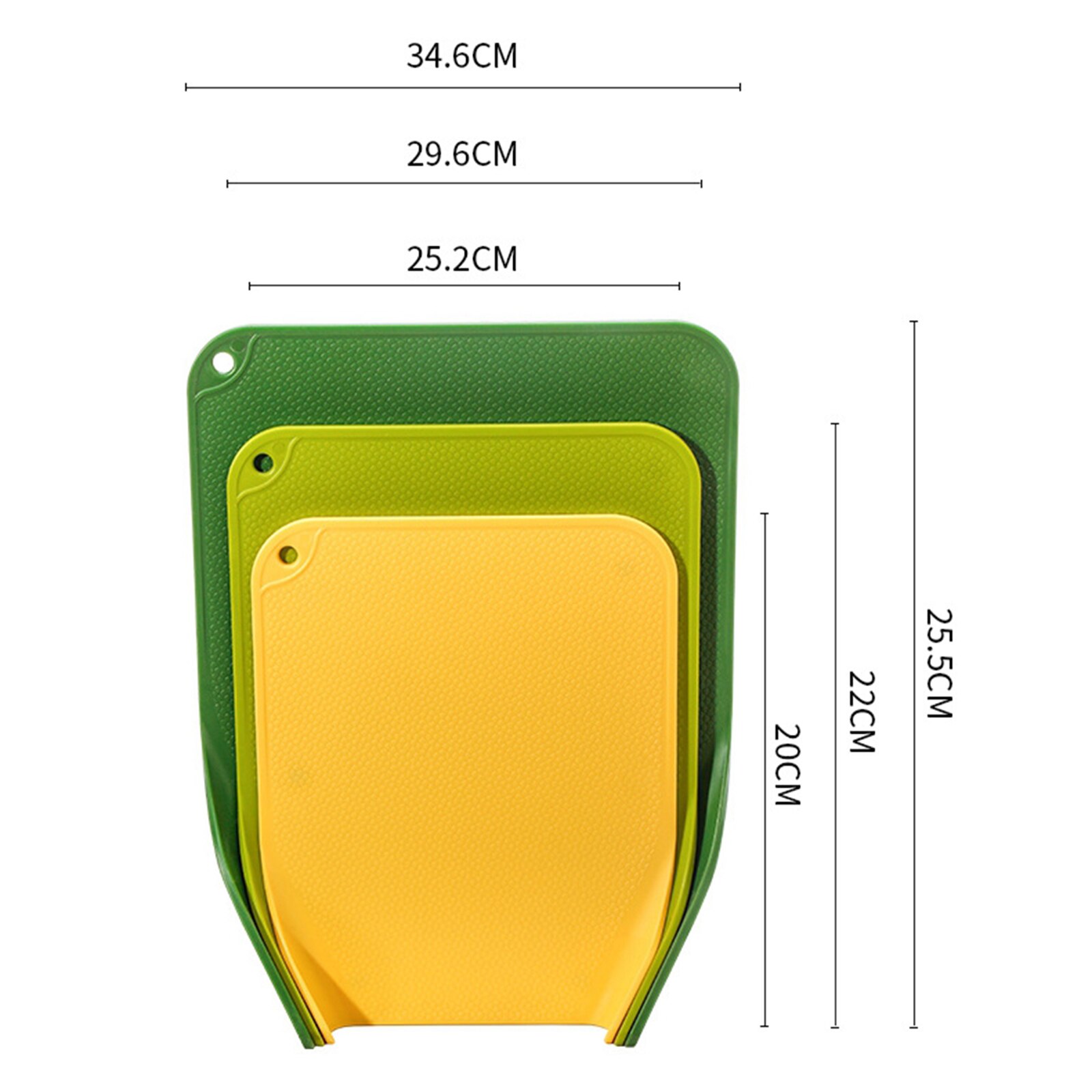 Cutting Boards for Kitchen Plastic Set of 3 Eco-Friendly Cutting Board for Chopping Meat Vegetables Fruits Cheese