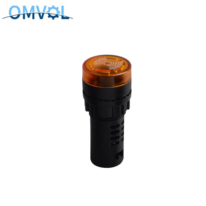 1PC AD16-22SM Panel Mount 22mm led Indicator buzzer 5v 12V 24V 110V 220V: 22mm  Orange 5V