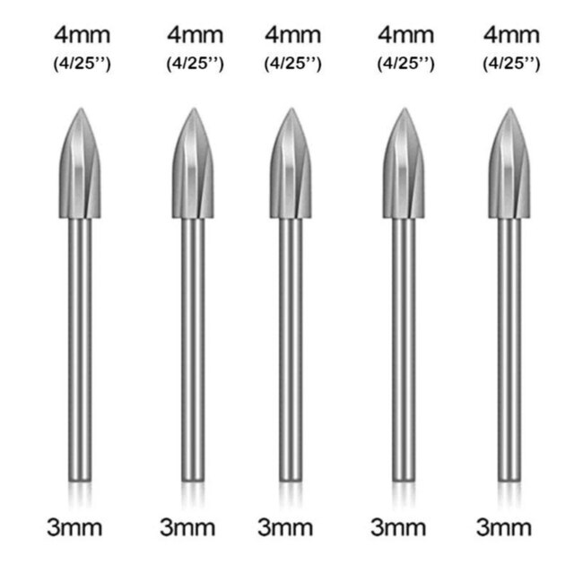 Wood Carving Drill Bit Set Cutting Tools For Woodworking Knife Wood Carving Tool Carpentry Wood Cutting Tools Workdrill Bit Set: 5pcs 4