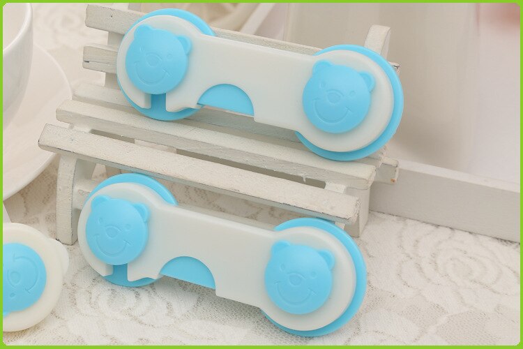 5 stk / lot babysikkerhedslåse skuffeskabe køleskabslåse møblerblokkere døre baby sikkerhedslås sikkerhed toddler sikkerhedslås: 5 pc blå