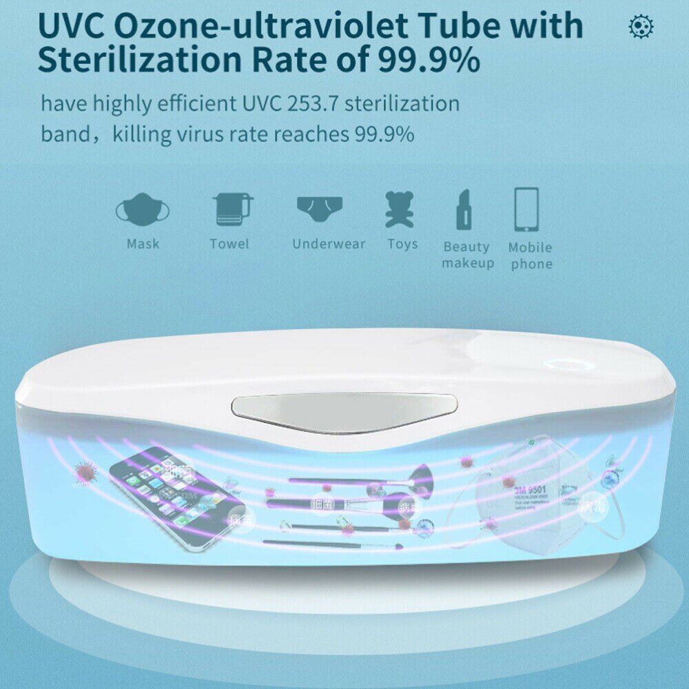 Portable UV Sterilizer Cabinet Disinfection Box Ultraviolet Disinfector for Phone Toothbrush Masks Sterilizer Safety Hygiene