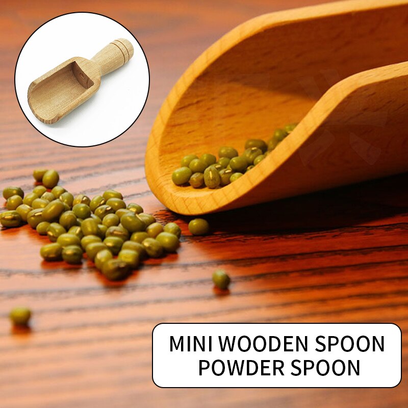 1/3pcs Mini Wooden Scoops DIY Small Scoops Bath Salt Spoon Long Handle Candy Flour Spoon For Bath Salts Kitchen Utensils^1