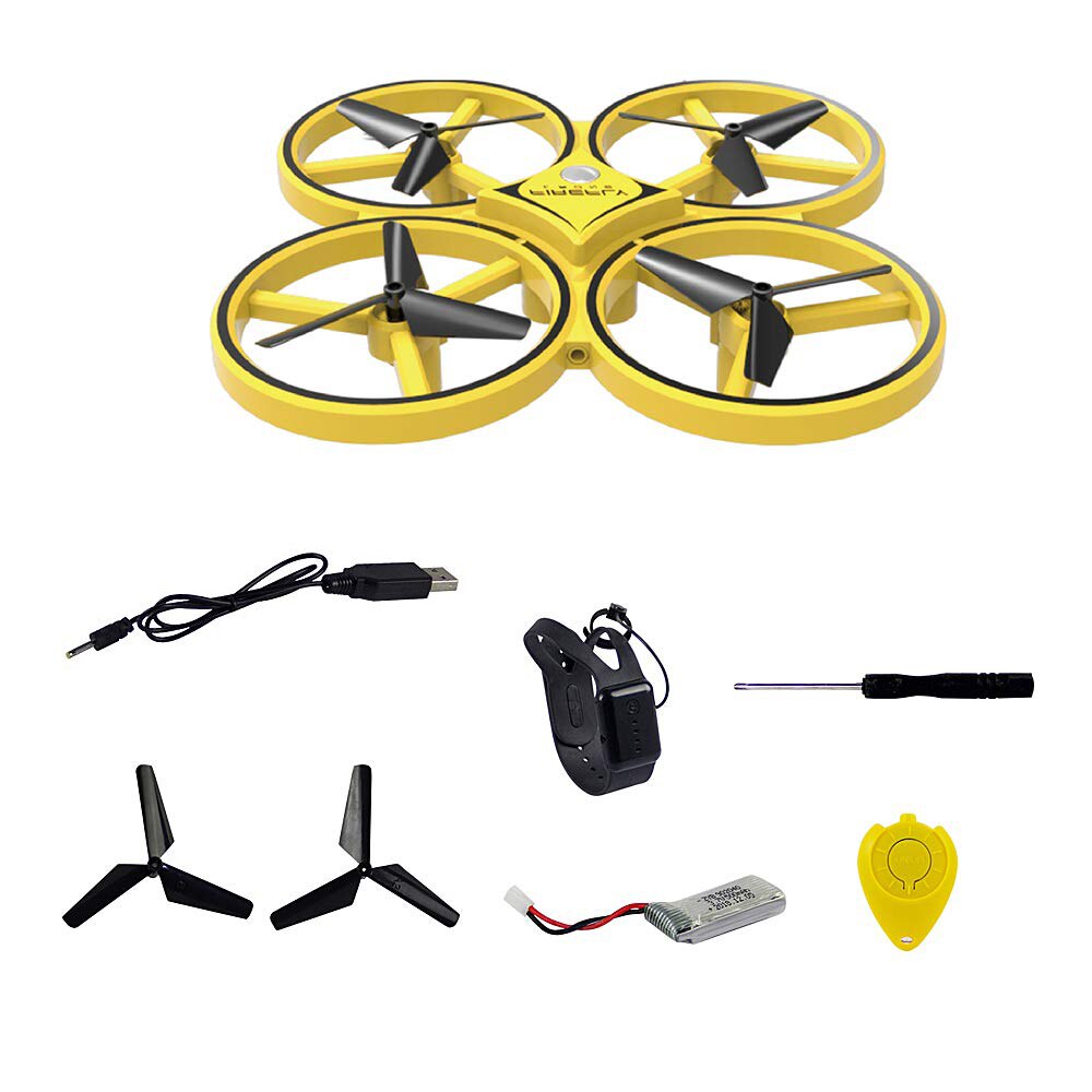 Zf04 rc drone quadcopter induktion drone watch remote sensing gestus fly håndkontrol drone højde hold børn legetøj