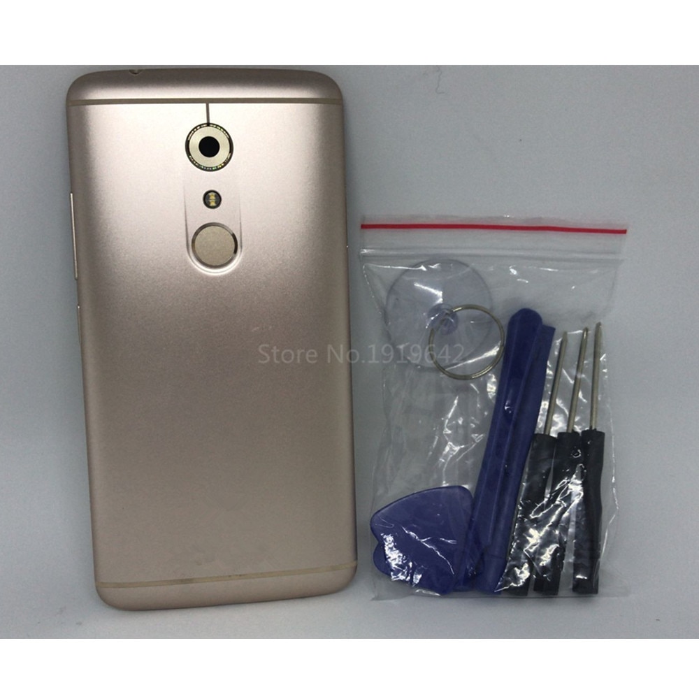 pour ZTE Axon 7 A2017 5.5 ''boîtier de châssis en métal pour téléphone portable avec bouton d'empreinte digitale, pièces de rechange pour boîtier de batterie