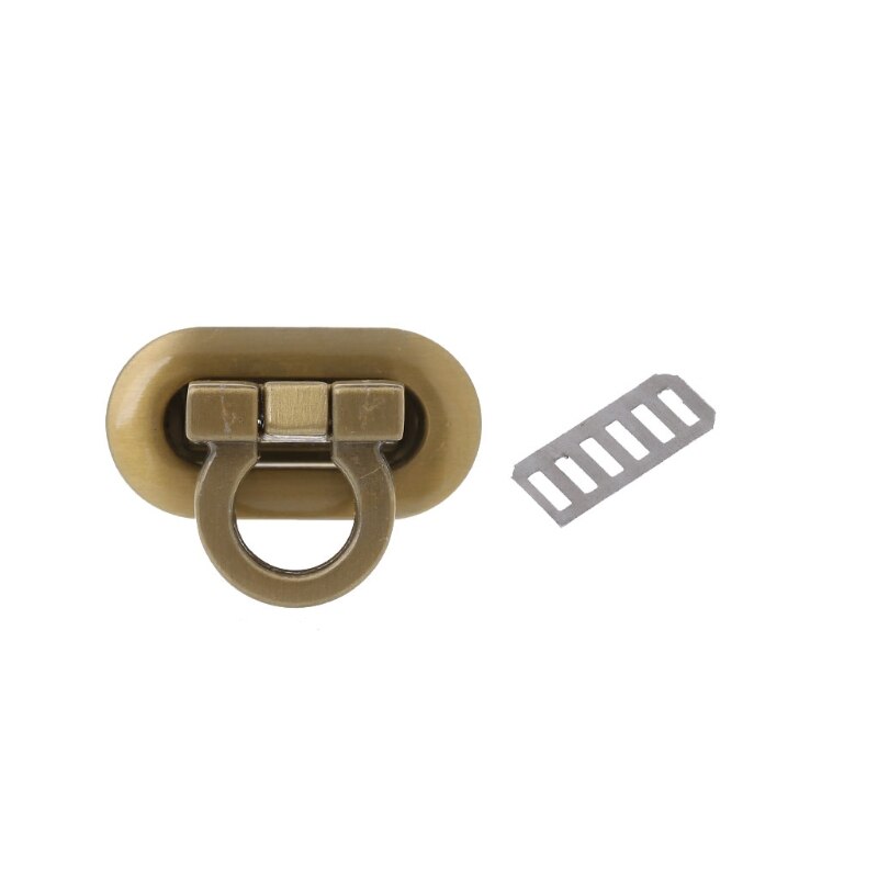 Fecho de metal para bolsa artesanal, fecho de metal para seta, fechadura de liga de zinco para diy, acessório para bagagem, bolsa de artesanato: Bronze