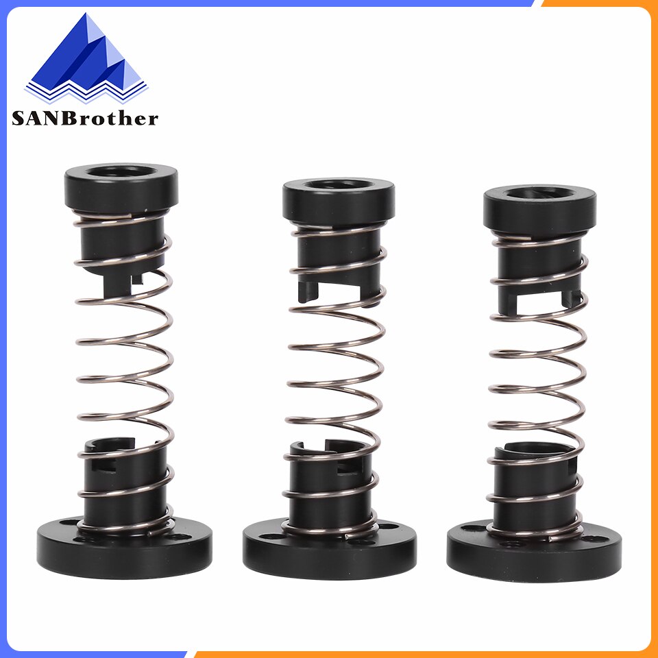 Parafusos trapezoidais da porca 8mm do pom de t8 para o diâmetro 8mm do parafuso de chumbo do motor deslizante passo 2mm porcas da impressora 3d de pom parte