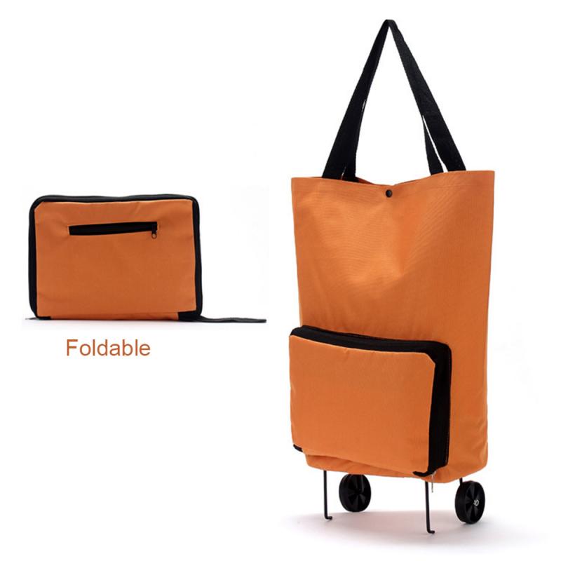 NUOVO Multifunzionale Pieghevole Shopping Bag Carrello Rimorchiatore Trolley Ruote Riutilizzabile Portatile di Modo di Ammissione Cornici E Articoli Da Esposizione di Grande Capacità: 01