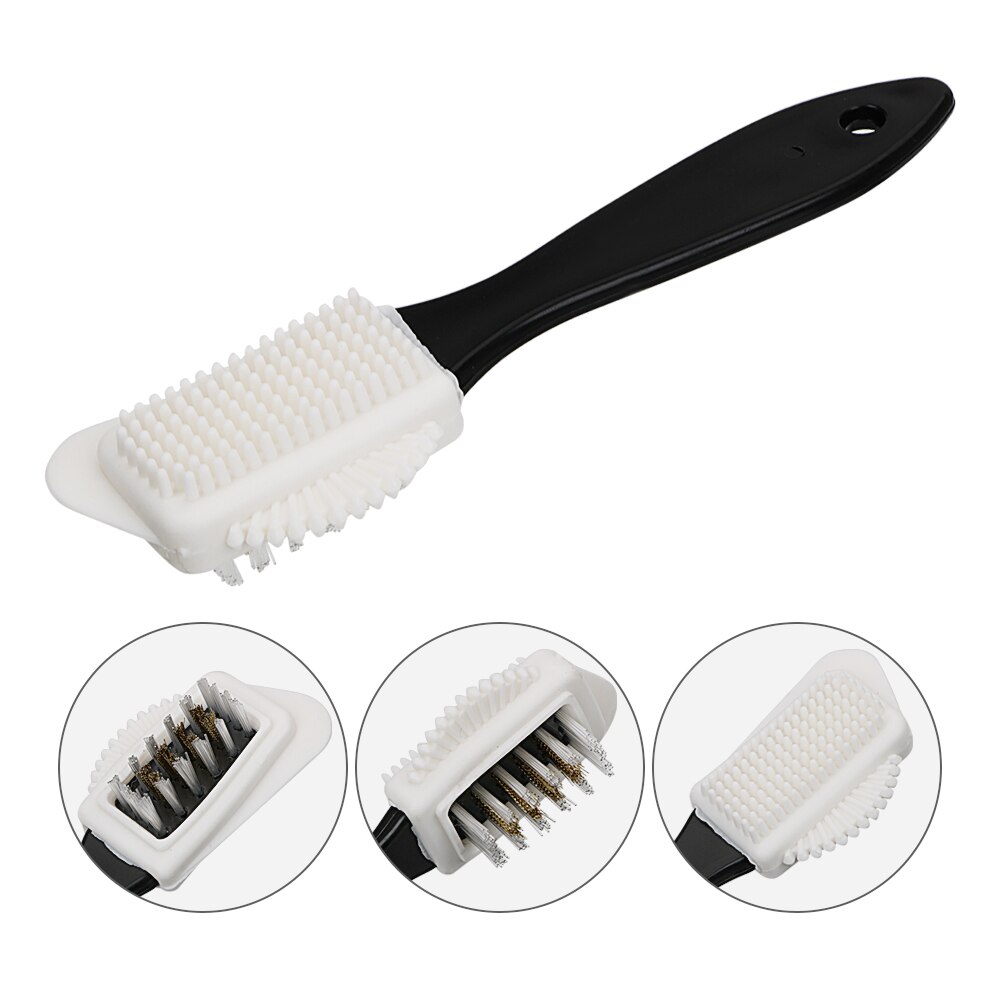 S Shape Cleaning Tool 3 Sides Shoe Brush Silicone Copper Wire Shoes Brush Multifunction For Nubuck Suede Boot Shoes