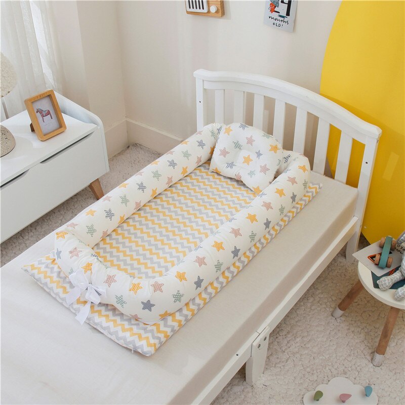 Berceau Portable pour bébé avec oreiller, 50x90cm, lit lavable, pour -né, lit de voyage amovible: Crib-A6