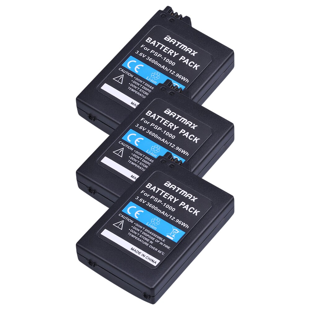 3 batteries pour PSP PSP-1000 1000 3.6V 3600mAh + chargeur pour Playstation 1000 Sony PSP1000