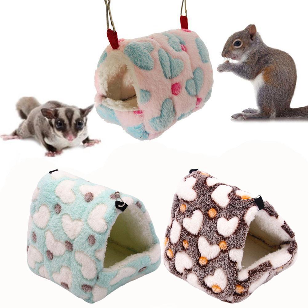 Hamsterslange ekorn varmt hus marsvin rede små sovende kennel tilbehør hamster pet hund dyr myk sengepose  j5 s 1