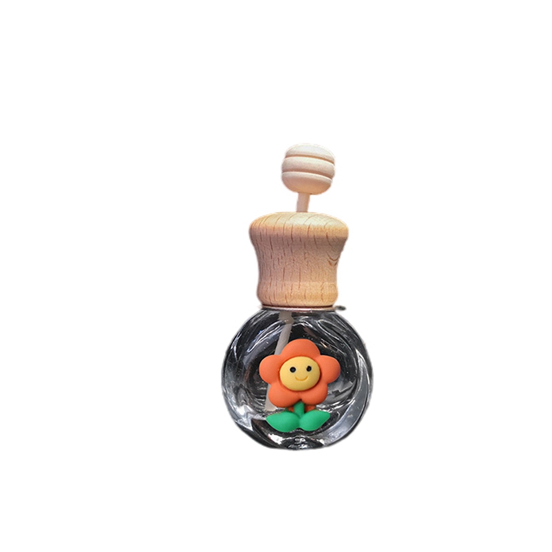 Bouteille de parfum de voiture vide en verre, désodorisant de voiture mignon, Clip de parfum, sortie d&#39;air, diffuseur d&#39;huiles essentielles d&#39;aromathérapie: H07