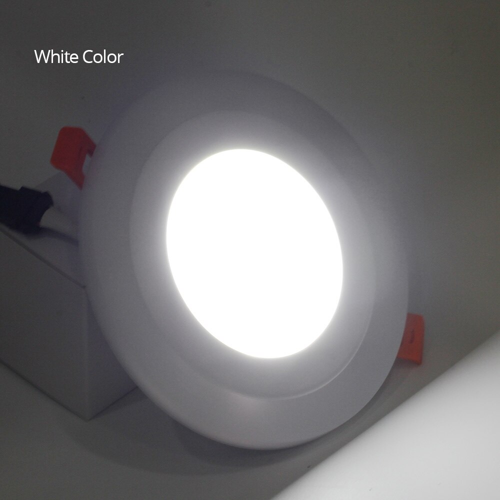 Panel led rgb dæmpbar ultra tynd forsænket led aluminium rund led panel lys 3w 6w 12w 18w 220v 110v til indendørs loftspanel: Hvid / 12w