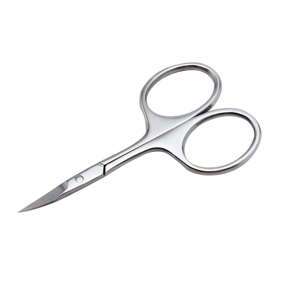 Aço inoxidável sobrancelha aparamento tesoura cotovelo beleza guarnição sobrancelhas cílios postiços e nariz ferramentas de beleza do cabelo: A