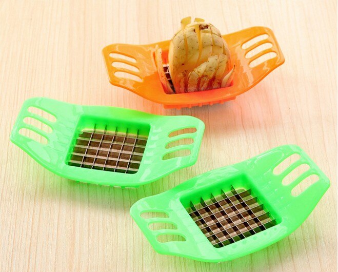 1PC Potato Slicer Cutter Stainless Steel French Fry Chopper Chips Making Tool Fries Cutter Potato Vegetable Slicer EKX 307