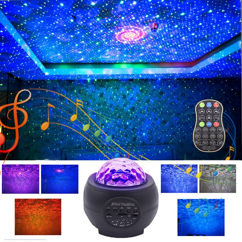 Sterrenhemel Projector Nachtlampje Ingebouwde Bluetooth Speaker Voor Slaapkamer Decoratie Kind Kinderen