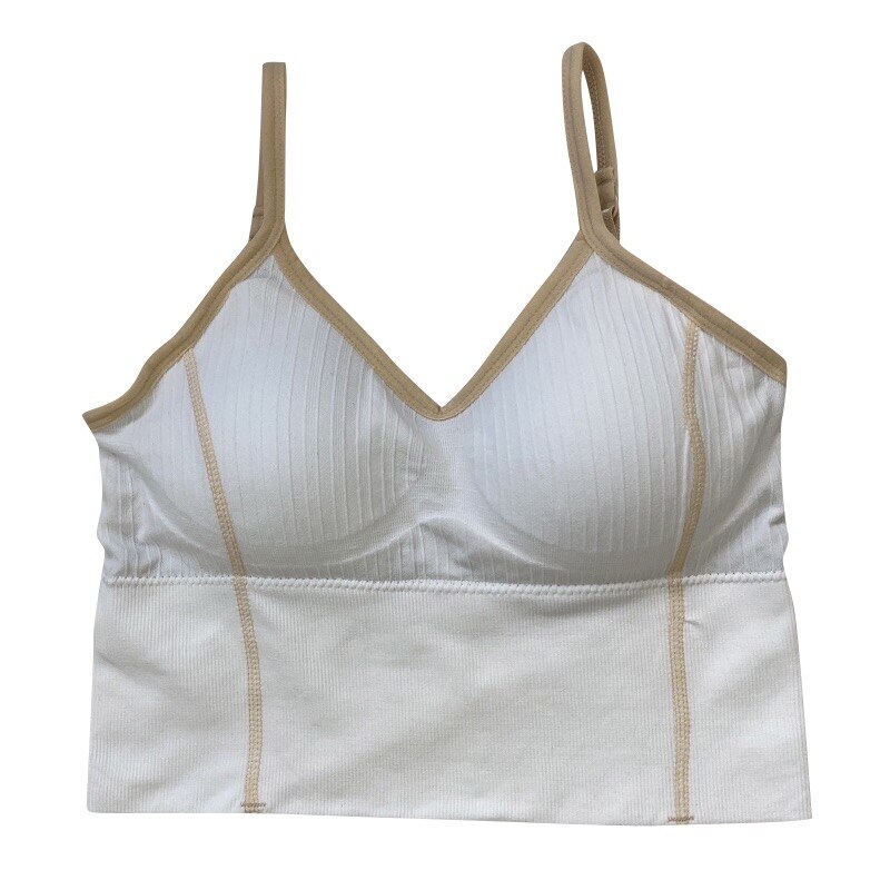 Camisole voor dames, camisole voor dames, v-hals, colorblock spaghettibandjes, vest voor dames, tanktops, crop top, franse chique dameskleding