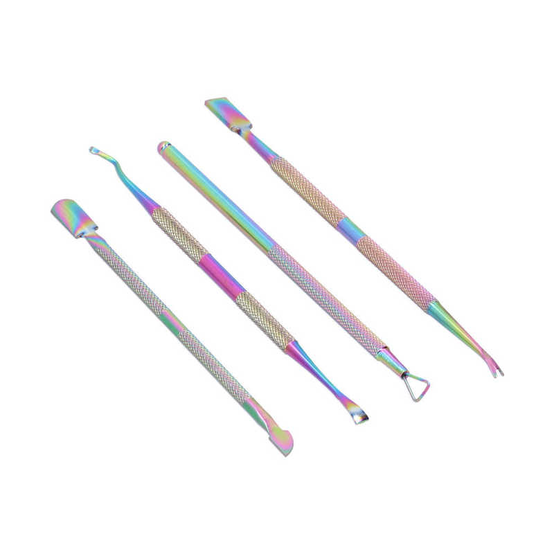 Stainless Steel Cuticle Pusher Stainless Steel Double-Headed Cuticle Pusher Stainless Steel Nail Planing Tool Set
