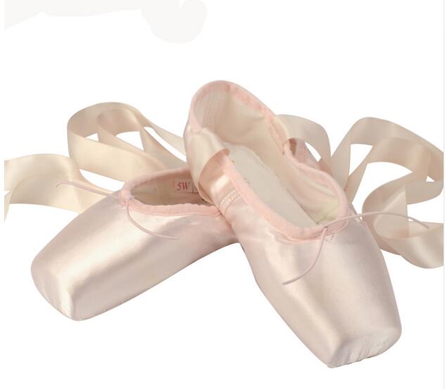 Nowy 2017 dziewczyny Satin profesjonalne Toe balet buty do tańca Pointe z wstążkami baletki Pointe