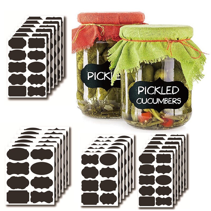 40/50/105Pcs Schoolbord Stickers Black Spice Stickers Label Voor Keuken Jar &amp; Fles Containers Verwijderbare Krijtbord sticker