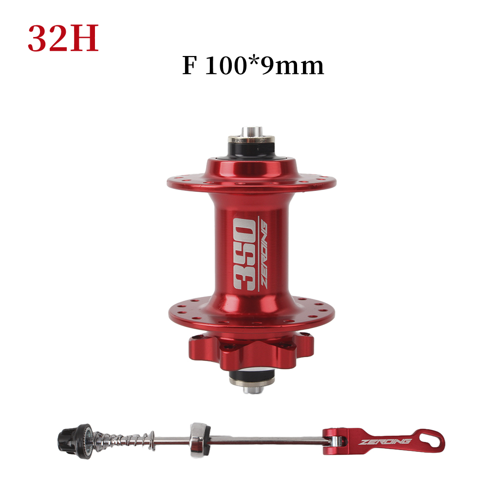 Nulstelling Bike Hubs 350 4 Lager Disc Kaart Brake Mtb Mountainbike Hub Lager Voor/Achter Fiets Hubs 28 32 Gaten 8/9/10/11 Snelheid: Red front 32H