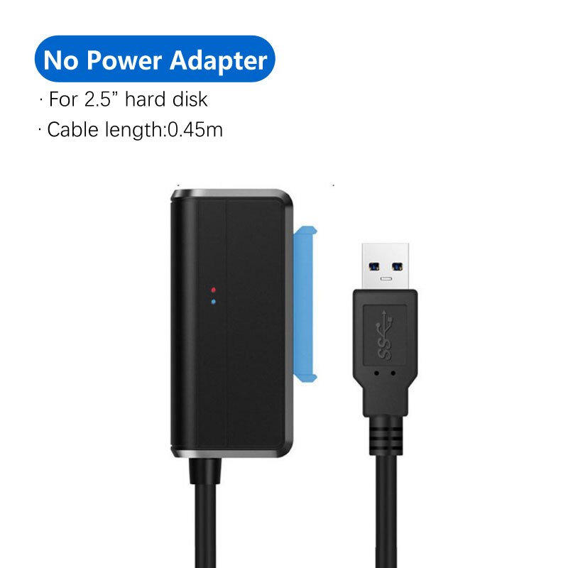 Sata adapter kabel usb 3.0 to sata converter 2.5 3.5 tommer super speed harddisk til hdd ssd usb 3.0 to sata kabel: T04 no strøm