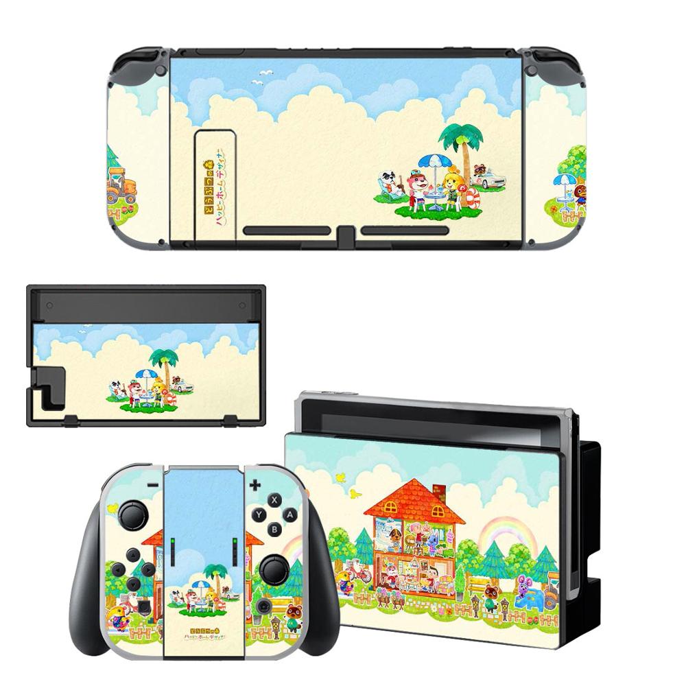 Animal Crossing Screen Protector Sticker Skin for Nintendo Switch NS Console Dock Charger Stand Holder Joycon Controller Skin: BYSNS0052