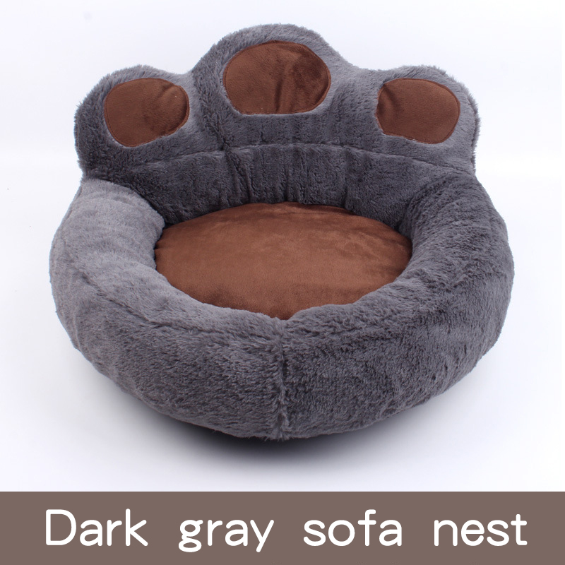 Chenil de lit pour chien, produits pour animaux de compagnie, tapis accessoire, accessoires pour petites races, paniers de canapé, coussins pour chats, lits pour chiots, moyens et grands: L / GRIS
