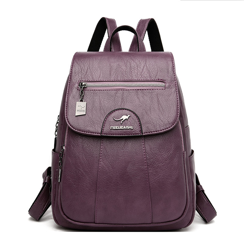 Femmes sacs à dos de en cuir pu sacs à dos d'école pour les filles haute capacité voyage sac à dos loisirs sacs à bandoulière mochila