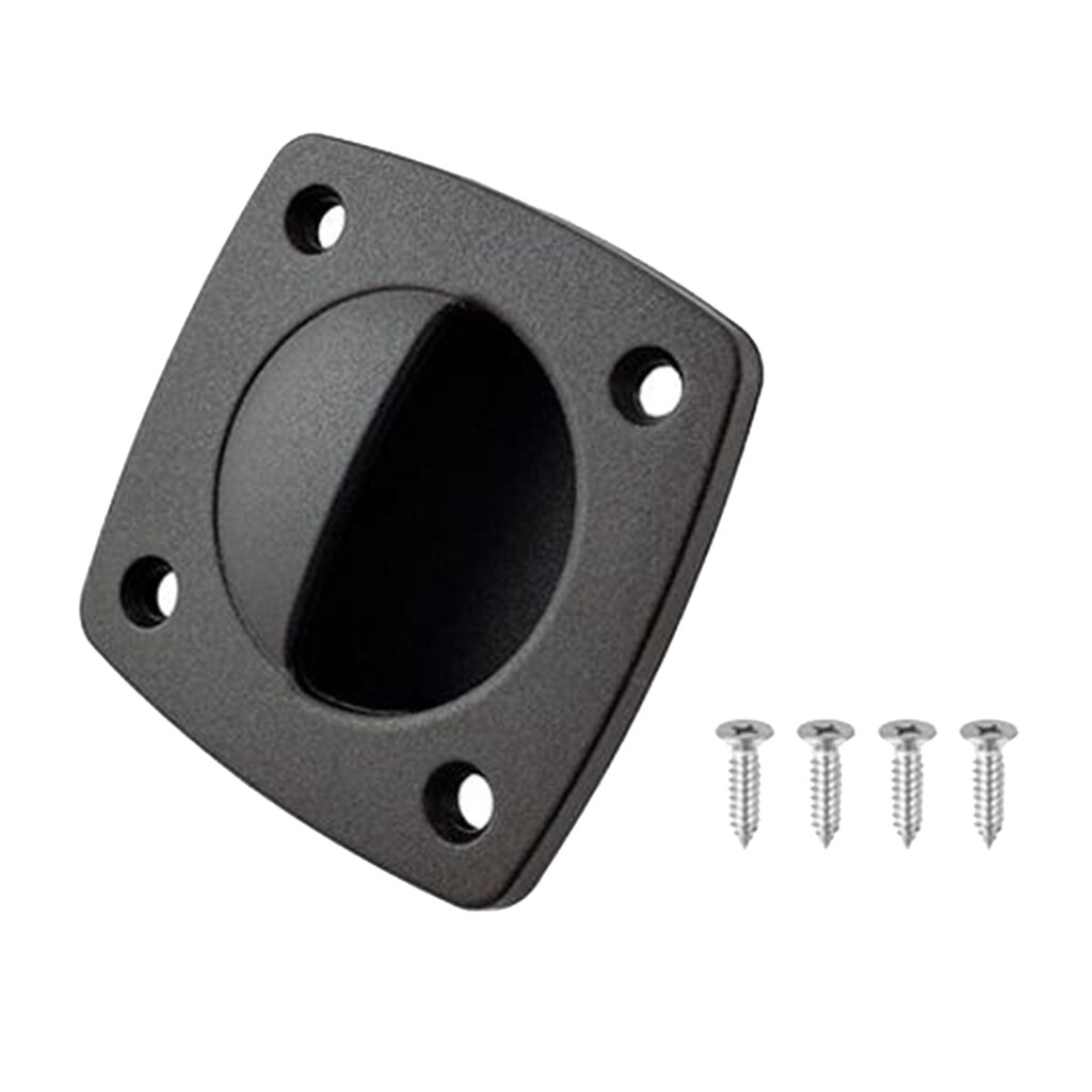 Flush Mount Pull Handle Sliding Door Cabinet Pull Boat Hatch Door Handle Black