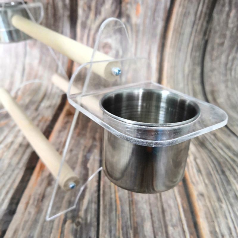 Parrot Bird Desktop Triangle Stair Stand Tray Perch Support Bite Grinder Claw Fun Acrylic Pet Toys