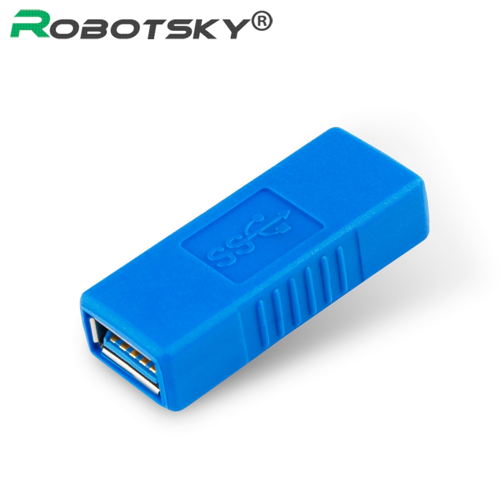 Robotsky Snelle Snelheid USB3.0 Type A Vrouwelijk Naar Vrouwelijke Adapter Converter Uitbreiding Plug Connector Usb 3.0 Af Naar Af Connector stekkers